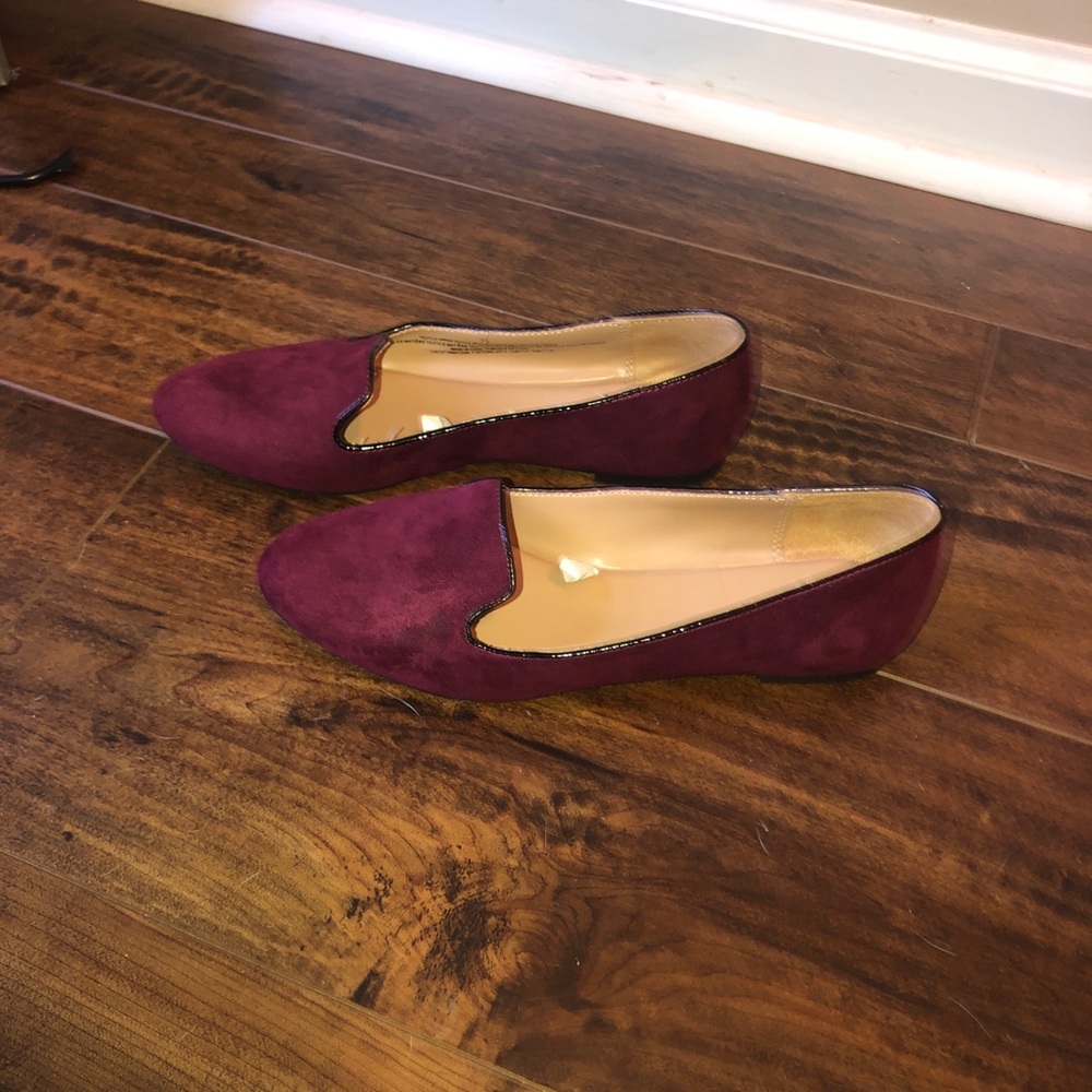 Maroon Suede Flats